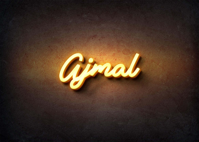 Free photo of Glow Name Profile Picture for Ajmal