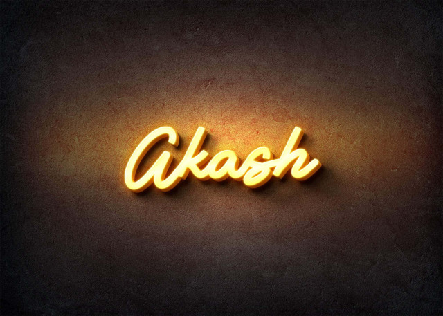 Free photo of Glow Name Profile Picture for Akash