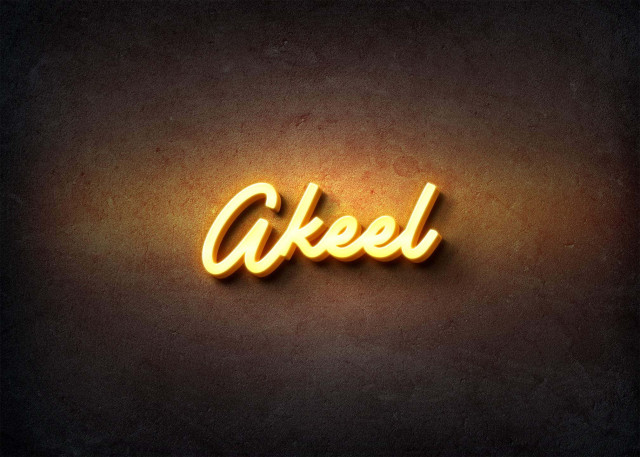 Free photo of Glow Name Profile Picture for Akeel