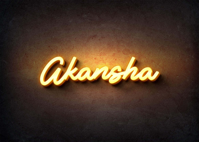 Free photo of Glow Name Profile Picture for Akansha