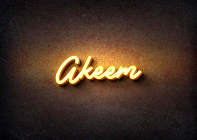 Free photo of Glow Name Profile Picture for Akeem