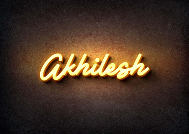 Free photo of Glow Name Profile Picture for Akhilesh