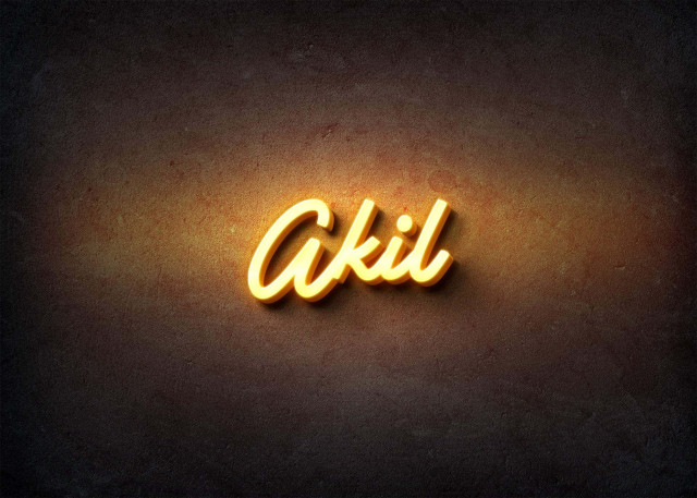Free photo of Glow Name Profile Picture for Akil