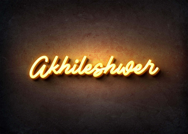 Free photo of Glow Name Profile Picture for Akhileshwer