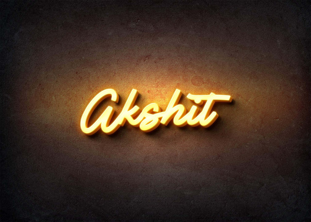 Free photo of Glow Name Profile Picture for Akshit