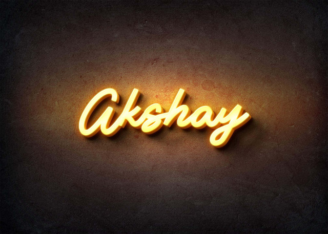 Free photo of Glow Name Profile Picture for Akshay