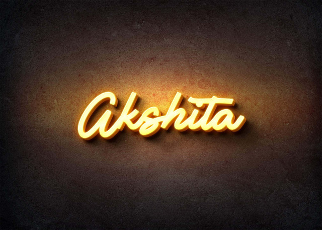 Free photo of Glow Name Profile Picture for Akshita