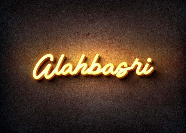 Free photo of Glow Name Profile Picture for Alahbasri