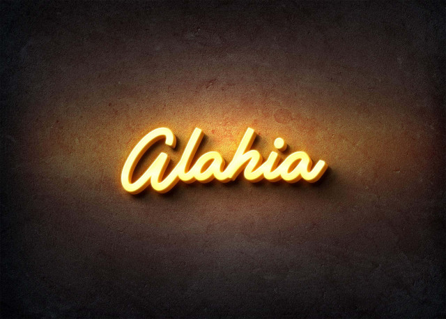 Free photo of Glow Name Profile Picture for Alahia