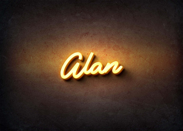 Free photo of Glow Name Profile Picture for Alan