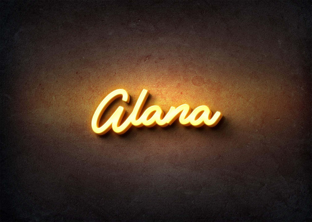Free photo of Glow Name Profile Picture for Alana