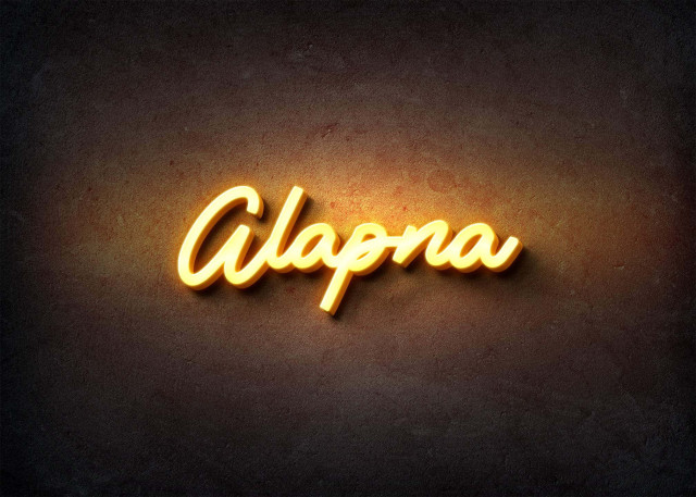 Free photo of Glow Name Profile Picture for Alapna