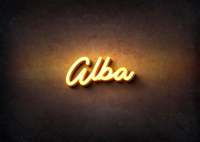 Free photo of Glow Name Profile Picture for Alba