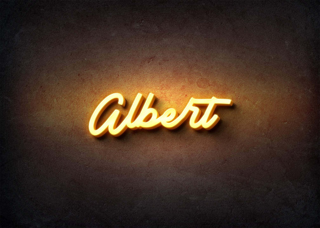 Free photo of Glow Name Profile Picture for Albert