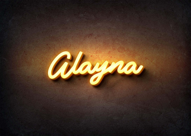Free photo of Glow Name Profile Picture for Alayna