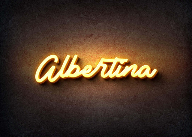 Free photo of Glow Name Profile Picture for Albertina