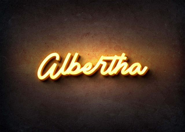 Free photo of Glow Name Profile Picture for Albertha