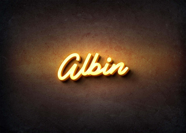 Free photo of Glow Name Profile Picture for Albin