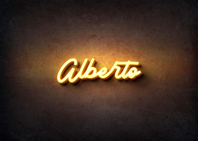 Free photo of Glow Name Profile Picture for Alberto