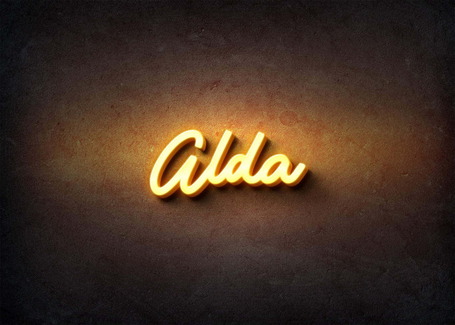 Free photo of Glow Name Profile Picture for Alda