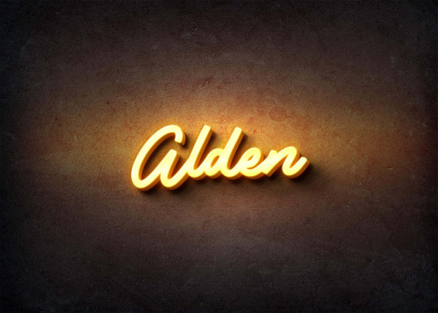 Free photo of Glow Name Profile Picture for Alden