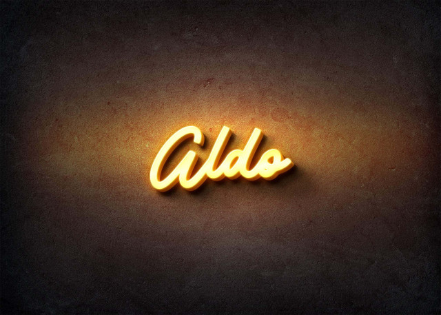 Free photo of Glow Name Profile Picture for Aldo