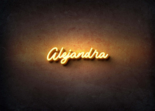 Free photo of Glow Name Profile Picture for Alejandra