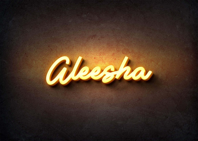 Free photo of Glow Name Profile Picture for Aleesha