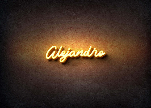 Free photo of Glow Name Profile Picture for Alejandro