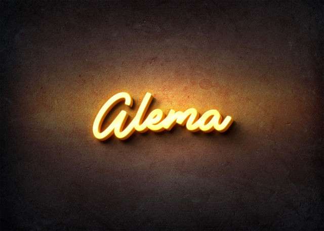 Free photo of Glow Name Profile Picture for Alema