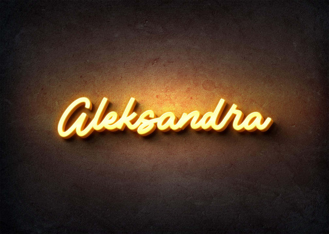 Free photo of Glow Name Profile Picture for Aleksandra