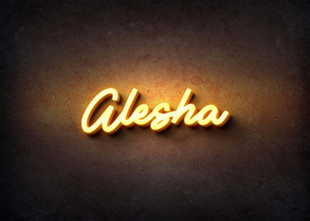 Free photo of Glow Name Profile Picture for Alesha