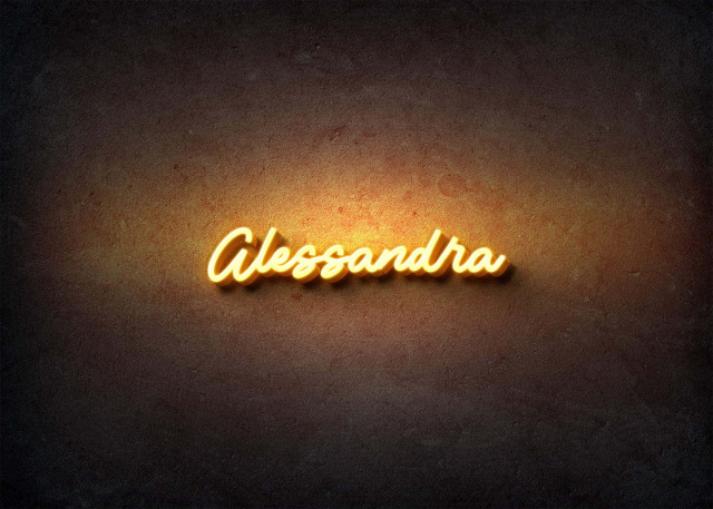 Free photo of Glow Name Profile Picture for Alessandra