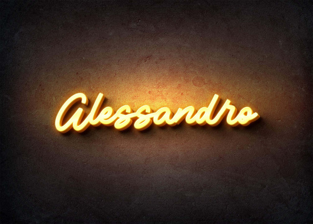 Free photo of Glow Name Profile Picture for Alessandro