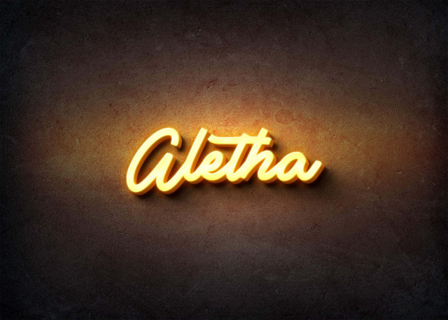 Free photo of Glow Name Profile Picture for Aletha