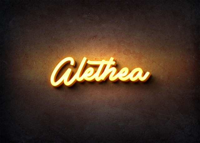 Free photo of Glow Name Profile Picture for Alethea