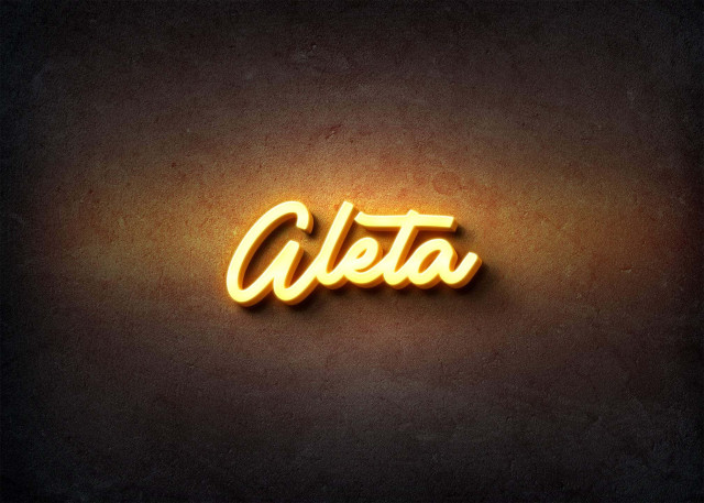 Free photo of Glow Name Profile Picture for Aleta