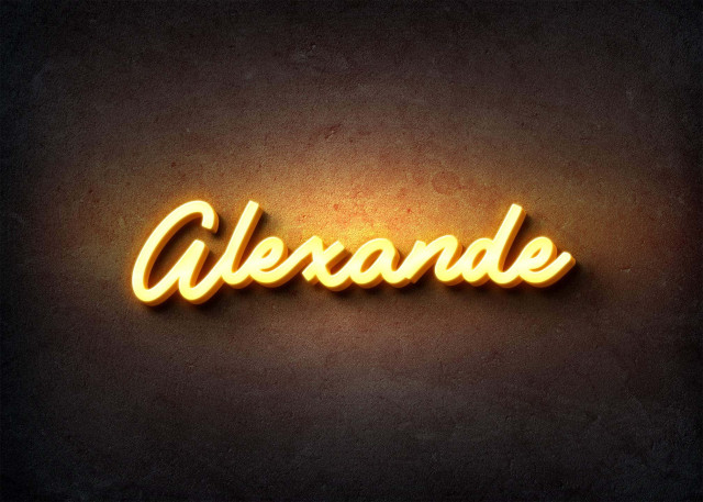 Free photo of Glow Name Profile Picture for Alexande