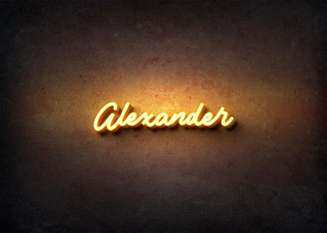 Free photo of Glow Name Profile Picture for Alexander