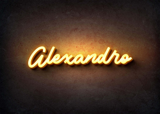 Free photo of Glow Name Profile Picture for Alexandro