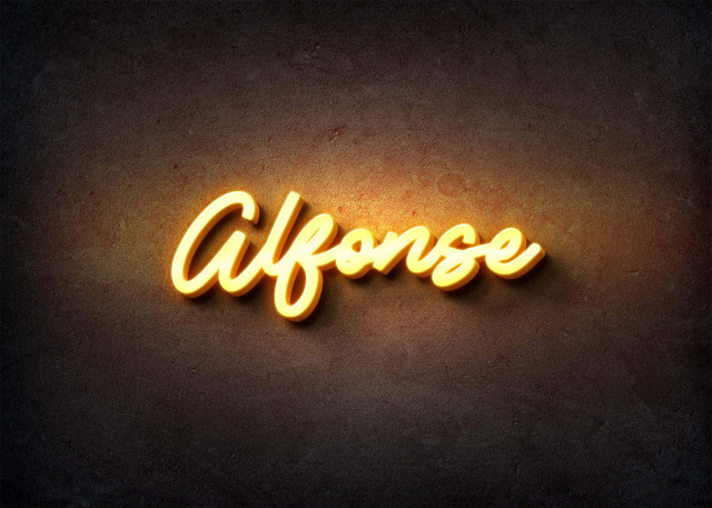 Free photo of Glow Name Profile Picture for Alfonse