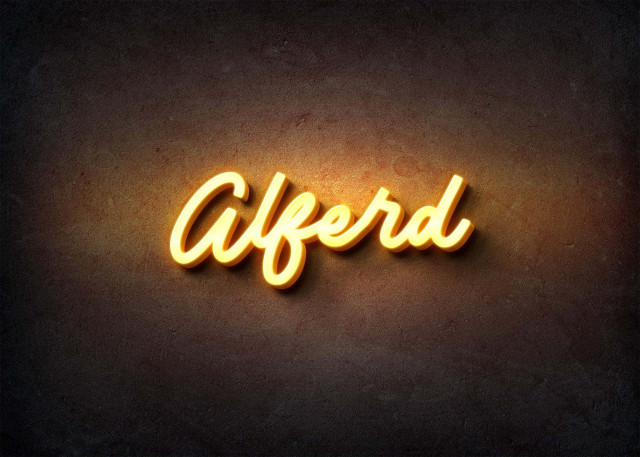 Free photo of Glow Name Profile Picture for Alferd