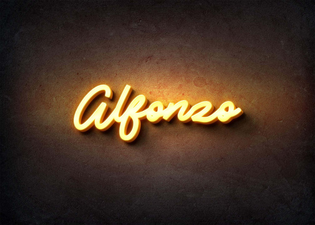 Free photo of Glow Name Profile Picture for Alfonzo