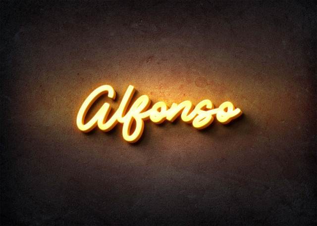 Free photo of Glow Name Profile Picture for Alfonso