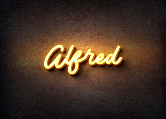 Free photo of Glow Name Profile Picture for Alfred