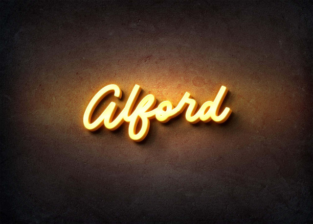 Free photo of Glow Name Profile Picture for Alford