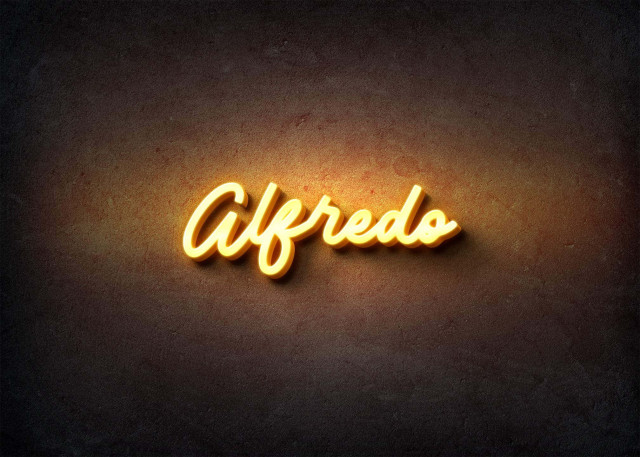 Free photo of Glow Name Profile Picture for Alfredo