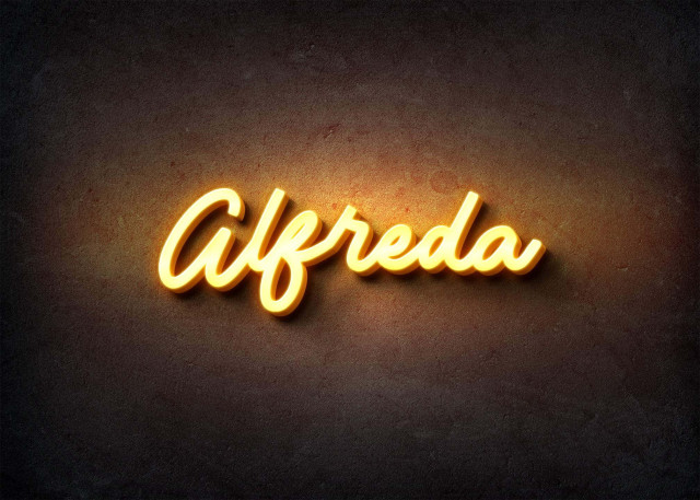 Free photo of Glow Name Profile Picture for Alfreda