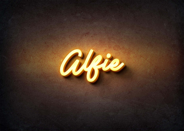 Free photo of Glow Name Profile Picture for Alfie