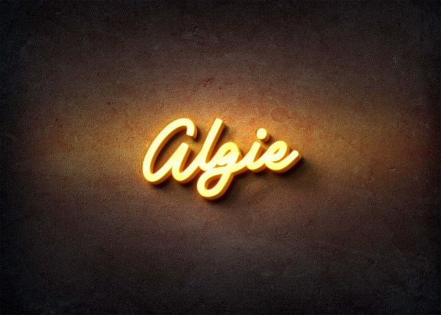 Free photo of Glow Name Profile Picture for Algie
